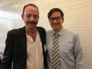 Timothy Ray Brown with searcHIV team member Joseph Tucker