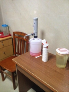 Methadone is measured out daily for clinic clients, by prescription. Photo credit: Carissa Chu